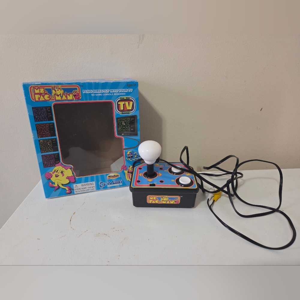 1993 MS. PAC-MAN TV Plug & Play Arcade Game In Box Namco Bandai